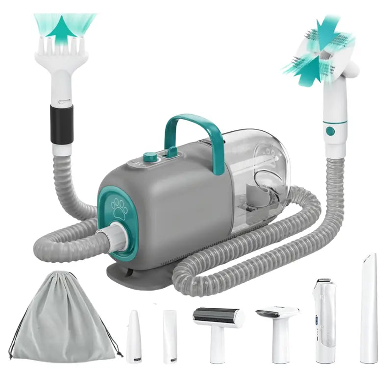 2.5L Multi-Function Grooming Vacuum Dryer with Integrated Clipper and Dust Collection