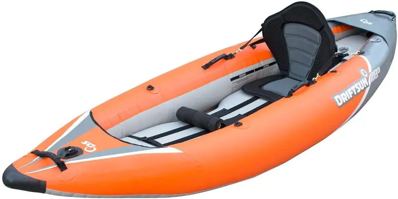 Driftsun Rover 120/220 Inflatable Tandem Kayak — Whitewater-Ready with High-Pressure Floor, EVA Seats & Full Accessory Kit