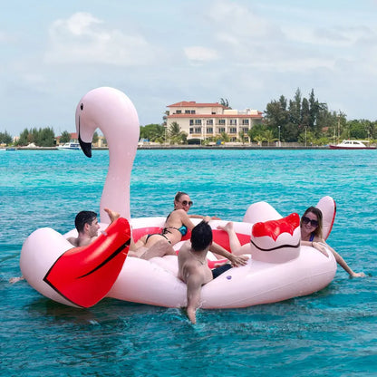 Giant Inflatable Flamingo Floating Island for 46 People
