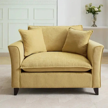 Extra-Large Chenille Armchair for Living Room Comfort