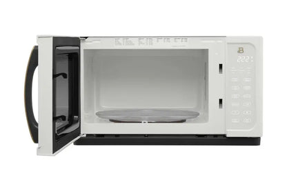 1.1-Cubic-Foot 1000W White Sensor Microwave Oven with Touch Controls  Compact Kitchen Appliance