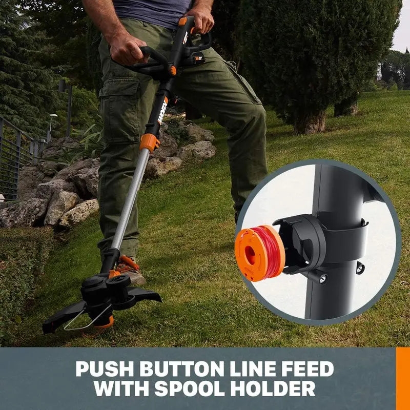 WORX GT Revolution 12″ Cordless String Trimmer & Turbine Leaf Blower  20V Power Share Kit with Batteries & Charger