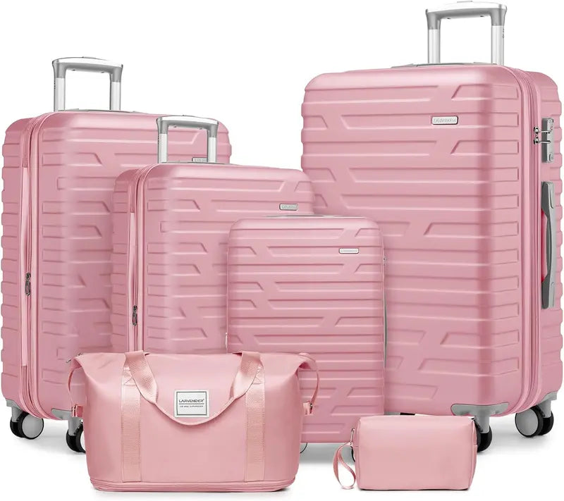 6-Piece Lightweight Expandable Hardshell Luggage Set  TSA-Approved Carry-On & Checked Suitcases with Spinner Wheels