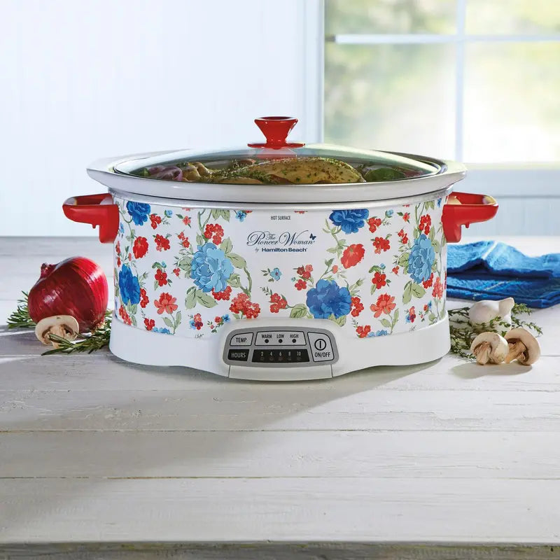 The Pioneer Woman 7-Qt Programmable Slow Cooker, Classic Charm by Hamilton Beach