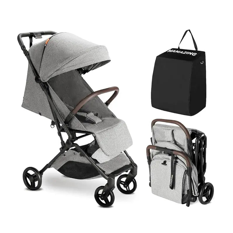 Mamazing Travel Stroller  Ultra-Lightweight Carbon Fiber Frame, FAA-Approved Compact Fold