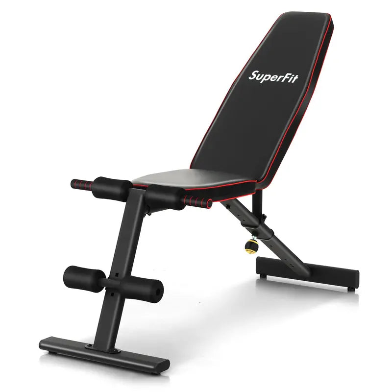 Heavy-Duty Adjustable Weight Bench, Multi-Position Strength Training Station