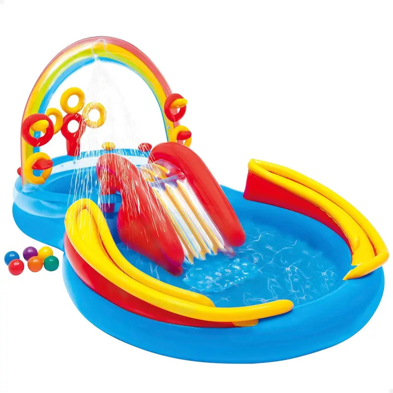 Intex Jungle Adventure Inflatable Play Center  96″ x 78″ x 28″ Kiddie Splash Pool with Water Slide for Toddlers & Backyard Fun