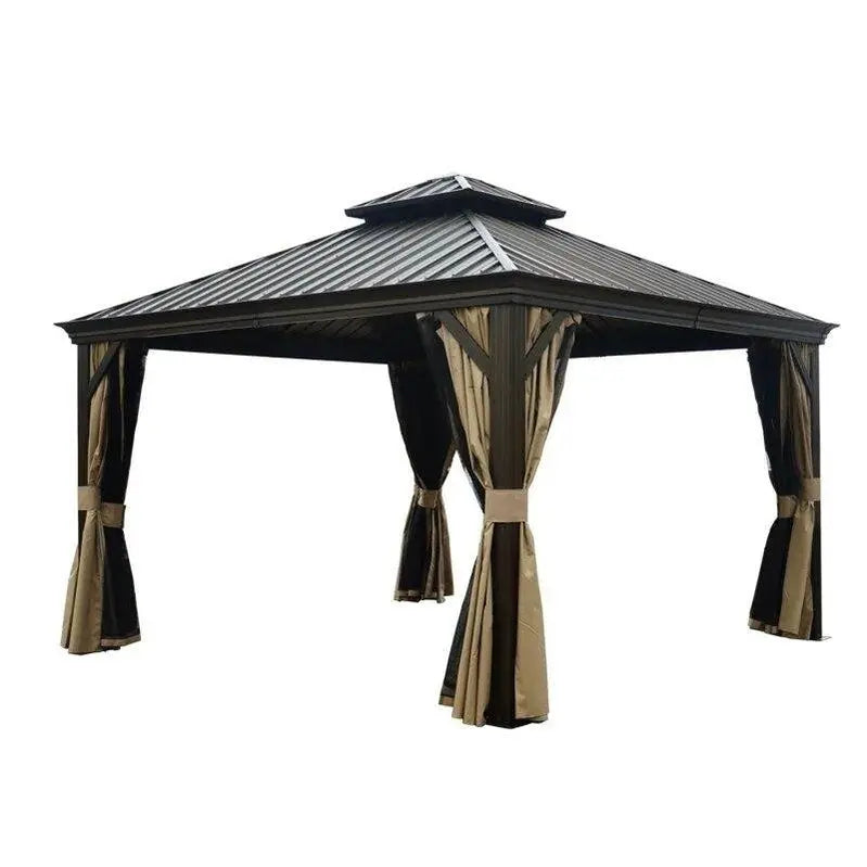 Alexander 12′ x 12′ Aluminum Patio Gazebo  Rust-Resistant Outdoor Shade Structure