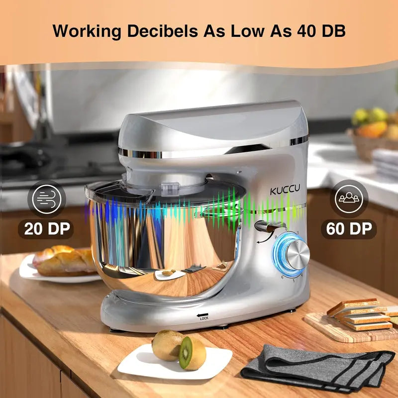 6.5-Quart 6-Speed Tilt-Head Stand Mixer — Heavy-Duty Kitchen Mixer with Dough Hook, Whisk, Beater & Egg Separator