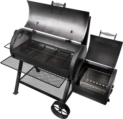 Longhorn Reverse Flow Offset Smoker  Traditional Texas-Style BBQ Pit