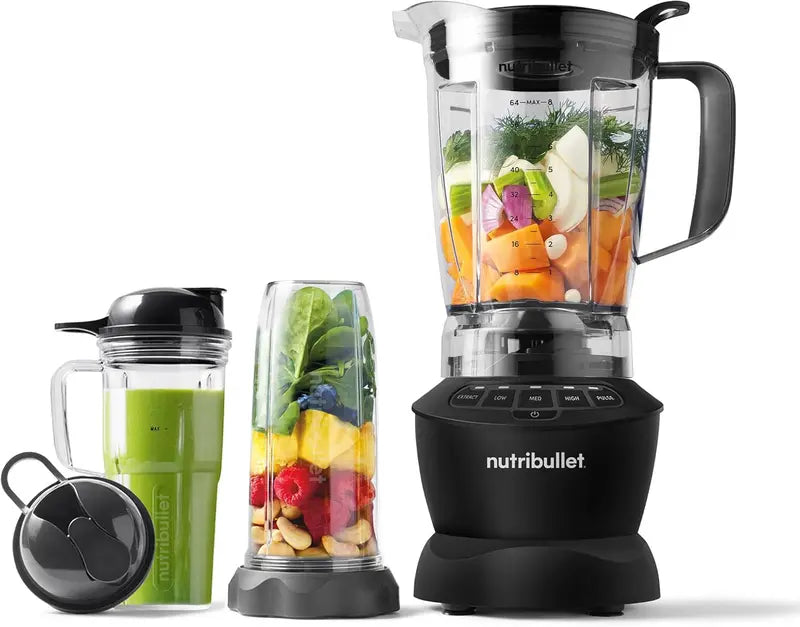 nutribullet Full-Size Blender Combo NBF50500  1200W Powerhouse in Dark Gray