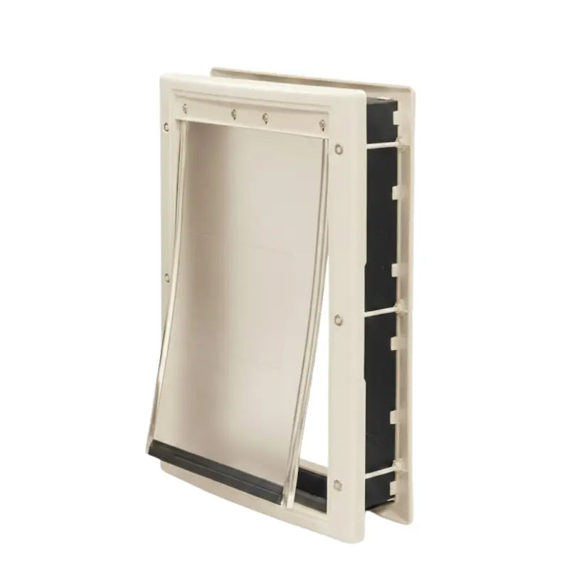 Durable Dual-Species Pet Door with Flexible Vinyl Flap and Reinforced Plastic Frame