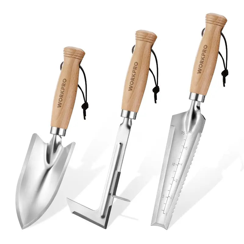 WORKPRO 3-Piece Garden Weed Removal Set  Crack Weeder & Hand Trowel