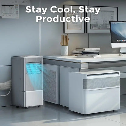 Air Choice 10,000 BTU Portable AC  3-in-1 Cooling, Dehumidifying & Fan Unit for Rooms up to 450 sq ft, Includes Window Kit & Remote
