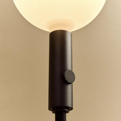Poise Adjustable Floor Lamp in Graphite + Sphere V