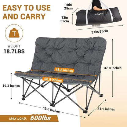 Extra-Wide Butterfly Chair  Thick-Padded, Heavy-Duty Folding Seat Supporting Up to 400 lbs