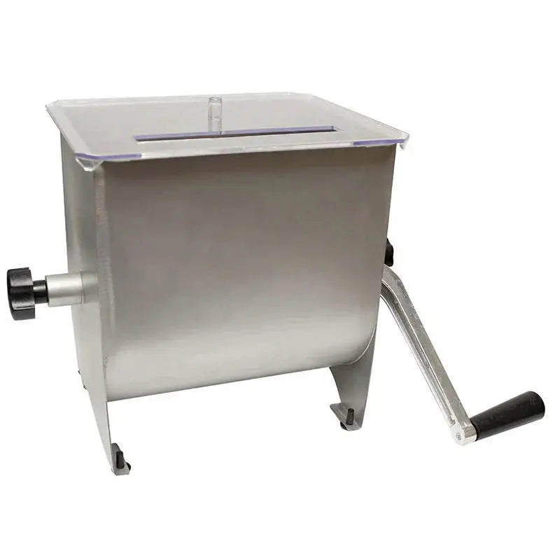 20-Lb Manual Sausage Mixer  Stainless Steel Meat Blender with Secure Lid for Homemade Ground Meats
