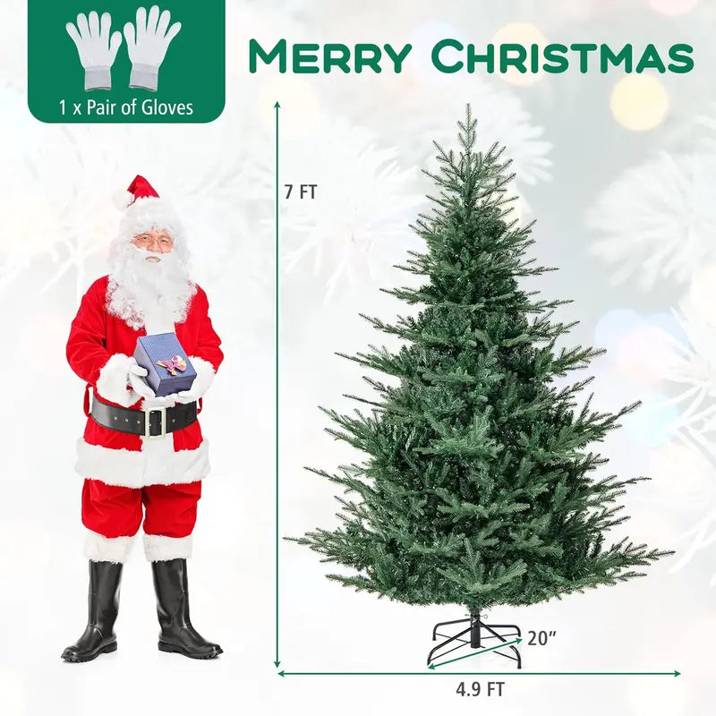 6- or 7-Foot Pre-Lit Artificial Tree  Hybrid PVC and PE Branch Construction for Natural Look