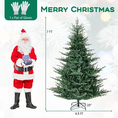 6- or 7-Foot Pre-Lit Artificial Tree  Hybrid PVC and PE Branch Construction for Natural Look