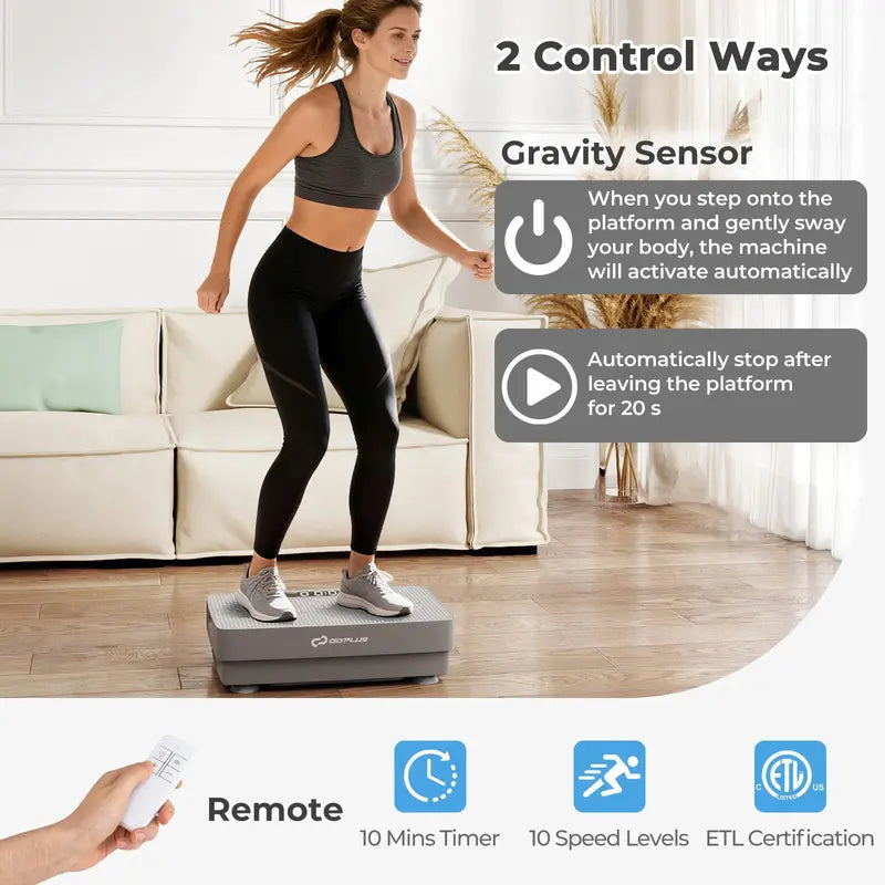 Advanced Vibration Training Machine  Gravity-Sensing Platform with Wireless Remote Operation