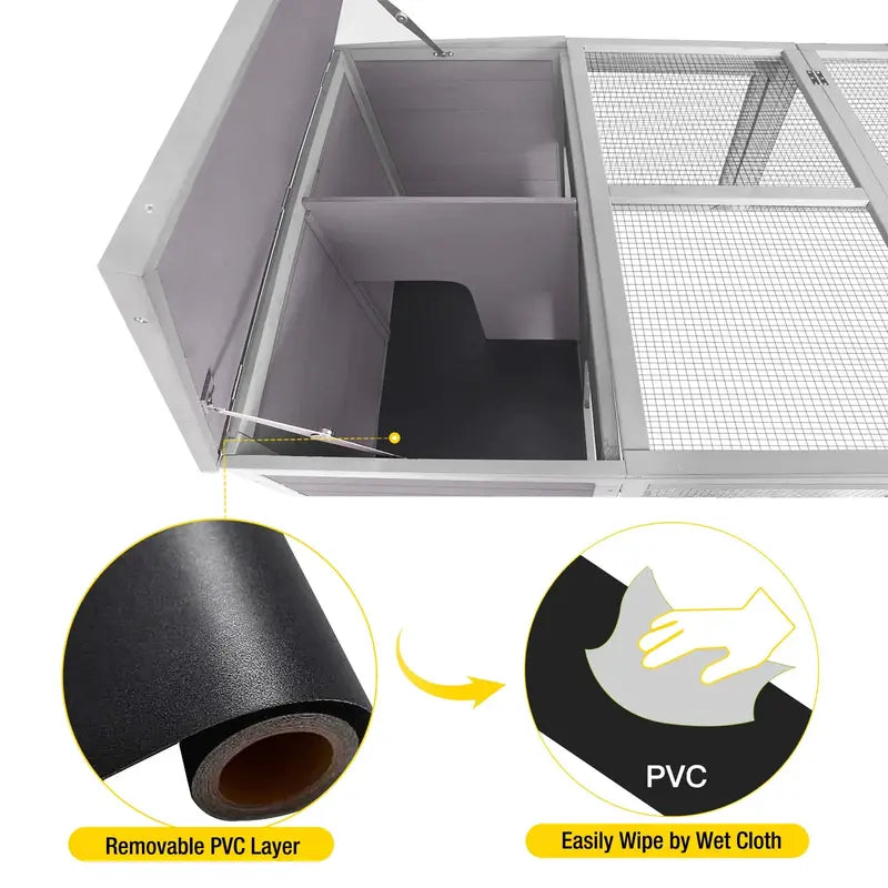 Aivituvin Outdoor Rabbit Hutch  Spacious Weather-Resistant Playpen Enclosure