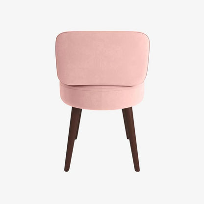 Petit fauteuil en velours rose vintage