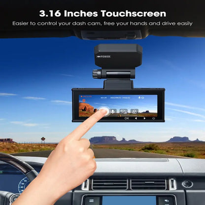 TOGUARD Dash Cam 4K with 5Ghz Wifi GPS, 4K+2K Dash Cam Front and Rear 3.16  Touch Screen with 64GB Memory Card