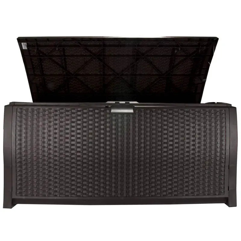Suncast Resin 99-Gallon Deck Box  Mocha Brown  DBW9200