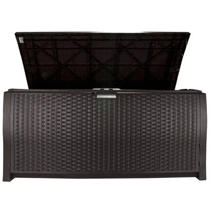 Suncast Resin 99-Gallon Deck Box  Mocha Brown  DBW9200