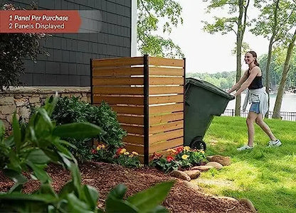 60.5in x 38.625in No-Dig Concord Cedar Privacy Screen  Hide Trash Cans & AC Units | EC18022