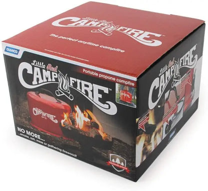 Camco Little Red Portable Propane Fire Pit — 65,000 BTU, 11.25″ Fire Tray, Camp & Patio Ready, Wind-Resistant Design