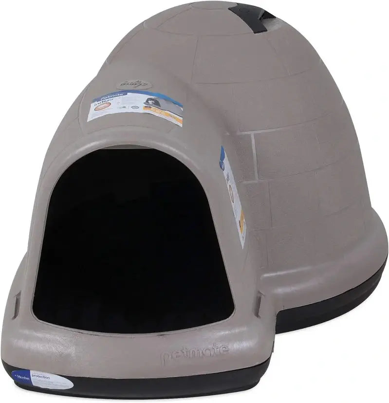Petmate Indigo Igloo Dog House  Extra-Large, All-Weather Shelter Made in USA with 90% Recycled Materials