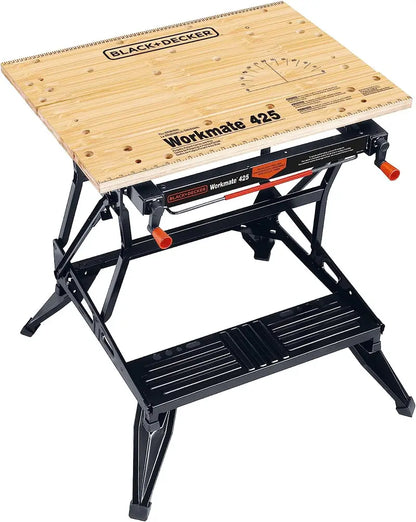 Portable Workmate Workbench, 550 lbs Capacity, Vertical & Horizontal Clamping, DIY & Woodworking (WM425-A)