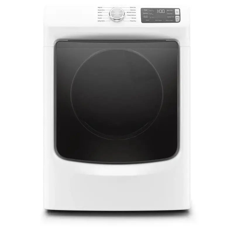 White Front-Load Electric Clothes Dryer with Sensor Dry and Wrinkle Prevention