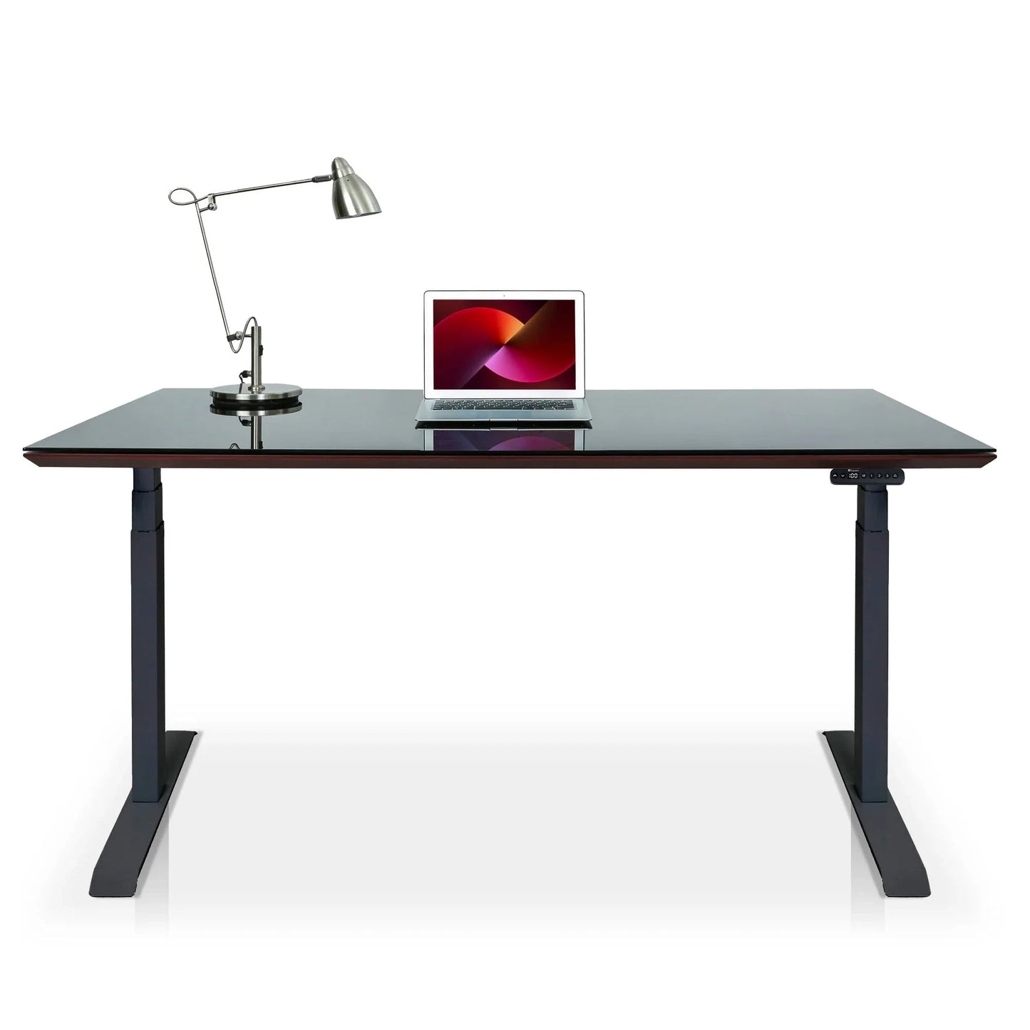 Bureau assis debout avec plateau en verre - DYNAMIC EXECUTIVE