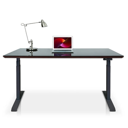 Bureau assis debout avec plateau en verre - DYNAMIC EXECUTIVE