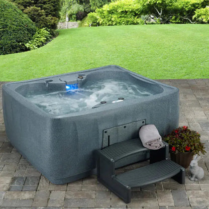 Aquarest Spas 4-Person Hot Tub  Plug-and-Play Rectangular Spa with 12 Jacuzzi®-Powered Jets, Energy-Efficient Design
