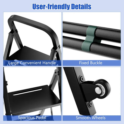 2-in-1 Multi-Function Hand Truck Dolly & Step Ladder
