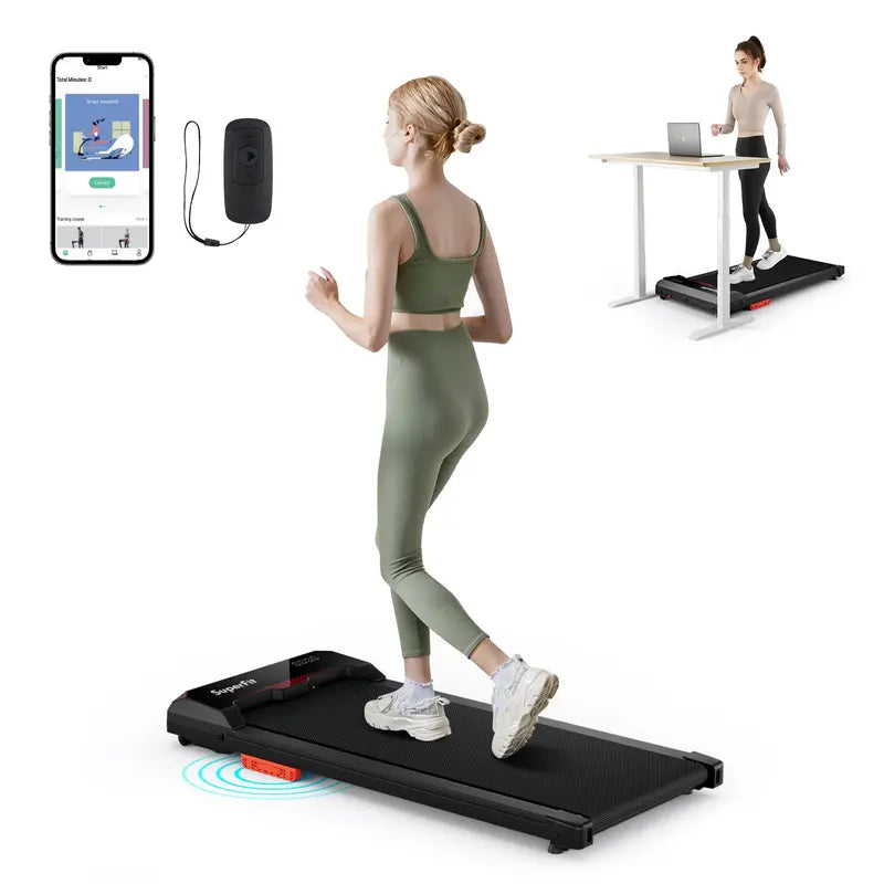 2.5HP Under-Desk Walking Pad  Compact Treadmill with Remote, 340 lb Capacity & Quiet Operation