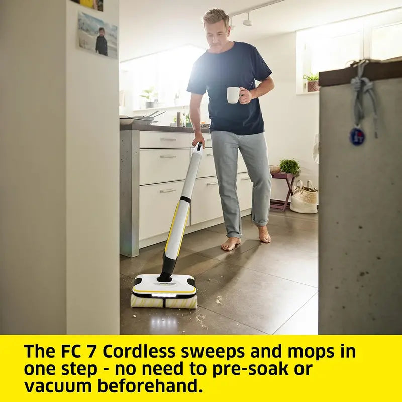 Kärcher Cordless Electric Mop & Sanitizer  Steam-Free Hard Floor Cleaner with Detachable Battery