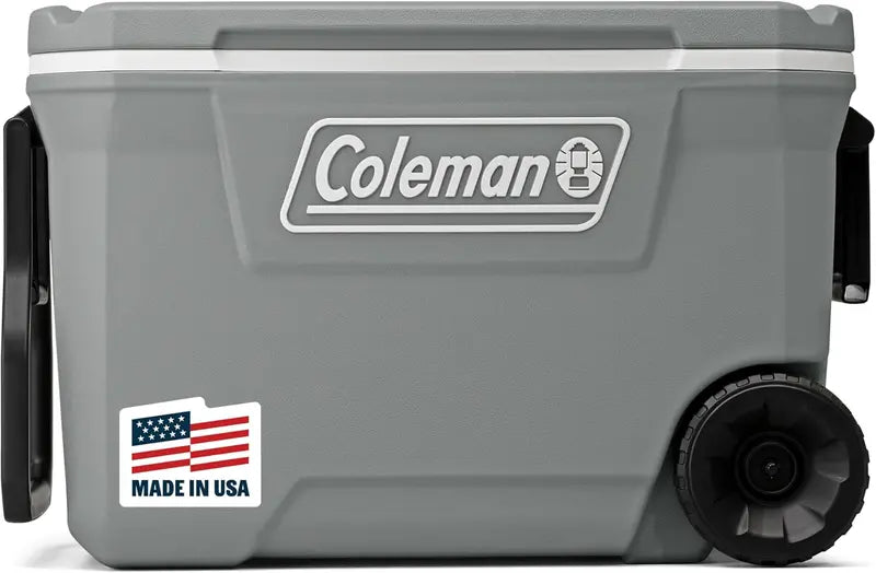 Coleman 100-Quart Insulated Rolling Cooler  Leak-Proof Hard-Sided Outdoor Cooler with 5-Day Ice Retention