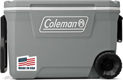 Coleman 100-Quart Insulated Rolling Cooler  Leak-Proof Hard-Sided Outdoor Cooler with 5-Day Ice Retention
