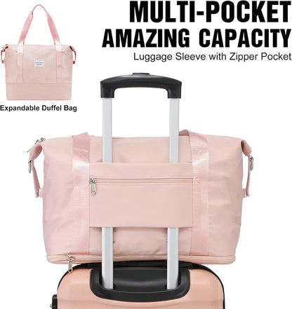 LONG VACATION ABS+PC 6-Piece Luggage Set  Expandable Hardshell Suitcases with YKK Zippers, TSA Locks & 360° Wheels