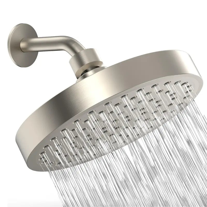 Adjustable High-Pressure Rainfall Showerhead  Swivel Mount, Full-Coverage Spray Pattern