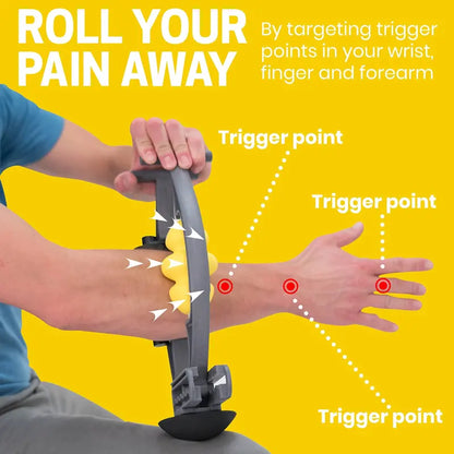 Rolflex Muscle Relief Massager for Forearm, Wrist, Hand, Leg & Calf  Ergonomic Design, Adjustable Pressure