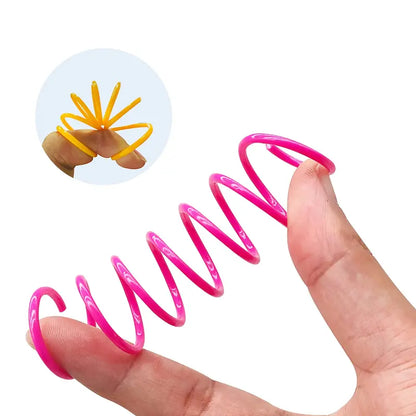 Durable Cat Spring Toy 30-Pack by [Brand Name]  Vibrant, Non-Toxic Plastic for Safe Play