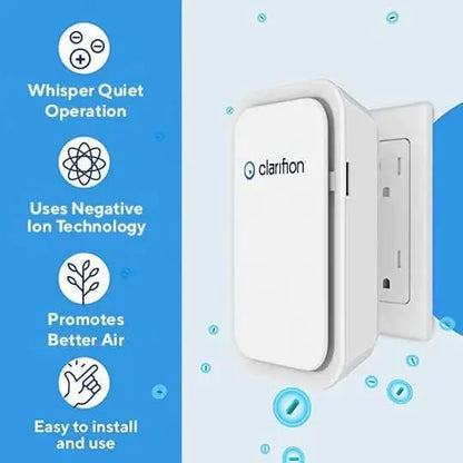 Clarifion 6-Pack Compact Air Ionizer  Filterless Purifier for Home, Reduces Allergens & Odors, Bedroom & Kitchen Ready