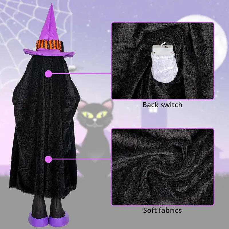 Halloween Porch Decor: 4-Pack Glow-in-the-Dark Jack-O’-Lanterns for Trick-or-Treating
