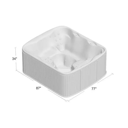 Lifesmart 5-Person Rectangular Hot Tub  Plug-and-Play Spa with 23 Jets, Ozonator System & Espresso-Colored Shell