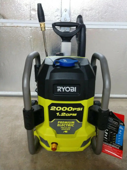 RYOBI 2000 PSI Electric Pressure Washer  Cold Water 1.2 GPM Compact Cleaning System